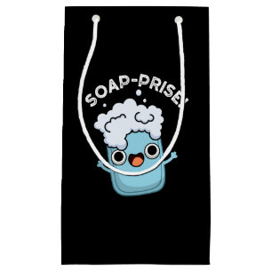 Funny Surprised Soap Pun Dark BG Klein Cadeauzakje