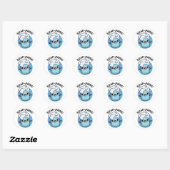 Funny Surprised Soap Pun Ronde Sticker (Vel)