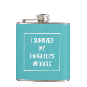 Funny Survived Daughter's Wedding Aqua and White Heupfles