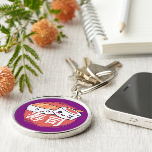 Funny Sushi Cartoon Design Sleutelhanger