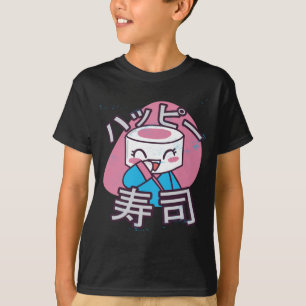 Funny Sushi Master Cartoon Design T-shirt