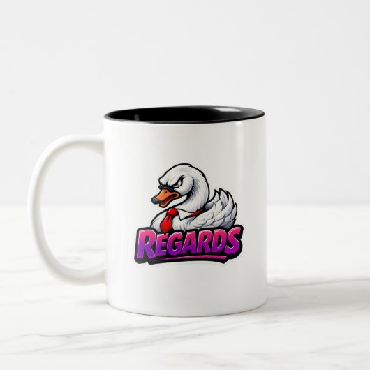 Funny Swan Regards Office Sarcasm Coffee Mug (Gauche)