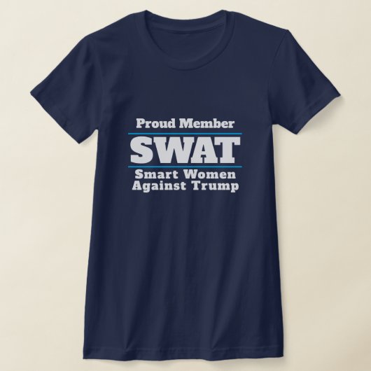 Funny "SWAT: slimme vrouwen tegen Trump" T-shirt (Laagn)