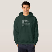 Funny Sweat - shirt à capuche de définition mécani (Devant entier)