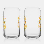 Funny "Sweet Like Honey" Bumblebee Blikvorm Glas (Links)