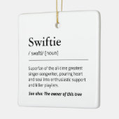 Funny Swiftie Definition Nordic Tree Holiday Keramisch Ornament (Links)