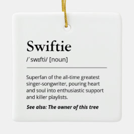 Funny Swiftie Definition Nordic Tree Holiday Keramisch Ornament