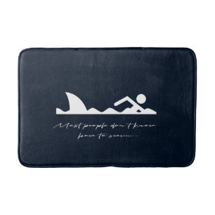 Funny Swimmer Swimming Shark Sarcasm Lover Gift Badmat