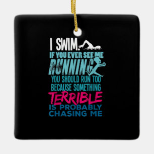 Funny Swimming Gift a Swimmer Keramisch Ornament