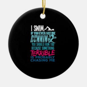 Funny Swimming Gift a Swimmer Keramisch Ornament