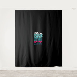 Funny Swimming Gift a Swimmer Wandkleed