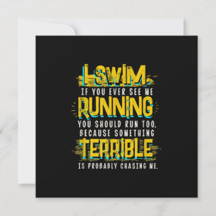 Funny Swimming Gift for Swimmer Kaart