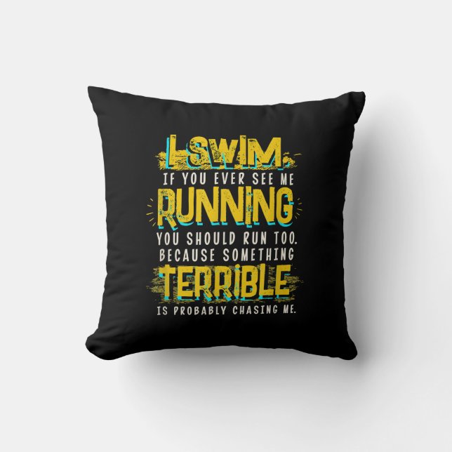 Funny Swimming Gift for Swimmer Kussen (Voorkant)