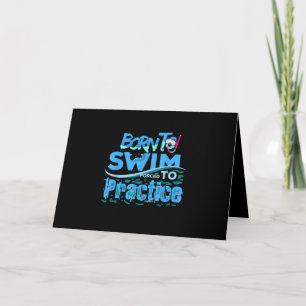 Funny Swimming Gift Swimming Design Kaart