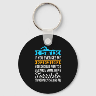 Funny Swimming - I Swim Sleutelhanger