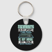 Funny Swimming Quote Sleutelhanger (Voorkant)