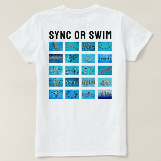 Funny Swimming T-shirt (Design achterkant)