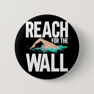 Funny Swimming Team Swimmer Quottes Ronde Button 5,7 Cm