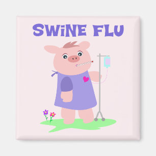 Funny Swine Flu Magneet