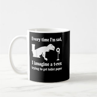 Funny T-Rex die probeert om een cadeau voor toilet Koffiemok