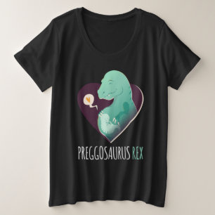 Funny T Rex Dinosaur Baby Zwangerschap Preggosauru Grote Maat T-shirt