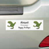 Funny T rex dinosaur cartoon humor Bumpersticker (Op auto)