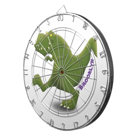 Funny T rex dinosaur cartoon humor Dartbord (Voorkant Rechts)