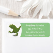 Funny T rex dinosaur cartoon humor Etiket (Insitu)