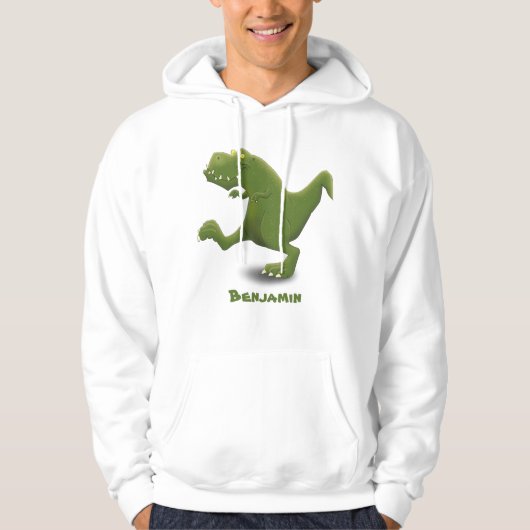 Funny T rex dinosaur cartoon humor Hoodie (Voorkant)