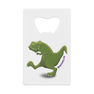 Funny T rex dinosaur cartoon humor Kredietkaart Flessenopener