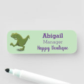 Funny T rex dinosaur cartoon humor Naamplaatje (In situ)