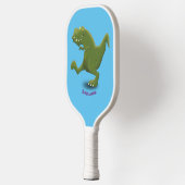 Funny T rex dinosaur cartoon humor Pickleball Paddle (Links)