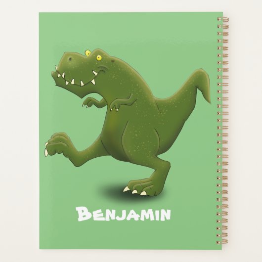 Funny T rex dinosaur cartoon humor Planner (Achterkant)