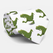 Funny T rex dinosaur cartoon humor Stropdas (Opgerold)