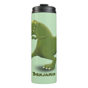 Funny T rex dinosaur cartoon humor Thermosbeker