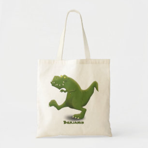 Funny T rex dinosaur cartoon humor Tote Bag