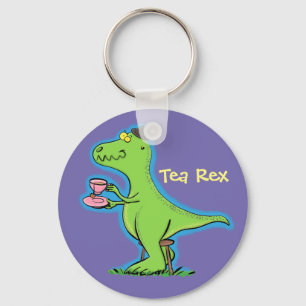 Funny T rex dinosaur cartoon Sleutelhanger