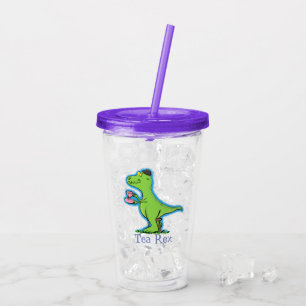 Funny T rex dinosaur drink cartoon Acryl Drinkbeker
