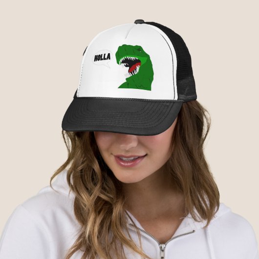 Funny T-rex Dinosaur Holla design Trucker Pet (In situ)