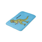 Funny T rex dinosaur illustratie Badmat (Gekanteld)