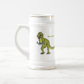 Funny T rex dinosaur illustratie Bierpul (Links)