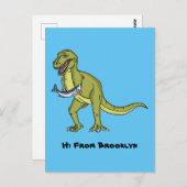 Funny T rex dinosaur illustratie Briefkaart (Voorkant / Achterkant)