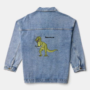 Funny T rex dinosaur illustratie Denim Jacket