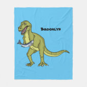 Funny T rex dinosaur illustratie Fleece Deken (Voorkant)