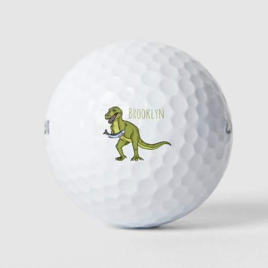 Funny T rex dinosaur illustratie Golfballen (Voorkant)