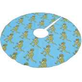 Funny T rex dinosaur illustratie Kerstboom Rok (Gekanteld)