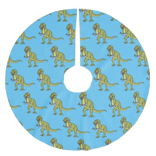 Funny T rex dinosaur illustratie Kerstboom Rok (Voorkant)