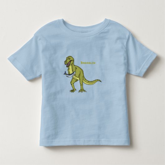 Funny T rex dinosaur illustratie Kinder Shirts (Voorkant)