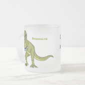 Funny T rex dinosaur illustratie Matglas Koffiemok (Voorkant links)