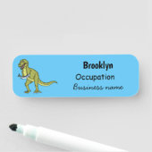 Funny T rex dinosaur illustratie Naamplaatje (In situ)